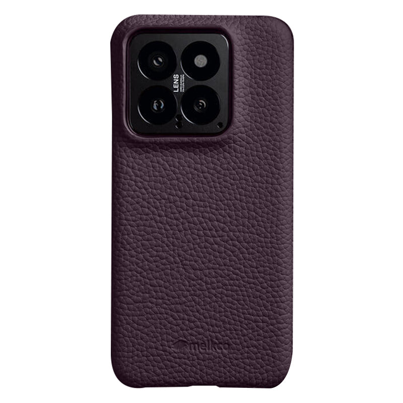 MELKCO For Xiaomi 14 Phone Case Incomplete Edge Genuine Cow Leather Coated PC Cover MELKCO For Xiaomi 14 Phone Case Incomplete Edge Genuine Cow Leather Coated PC Cover